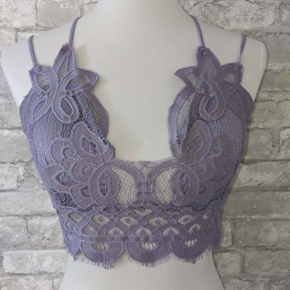 Zenana Purple Lace Bralette - Picture 2 of 4